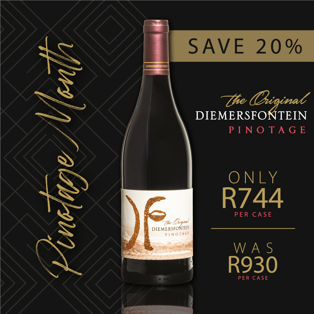 Featured image for “DIEMERSFONTEIN THE ORIGINAL PINOTAGE 2023”