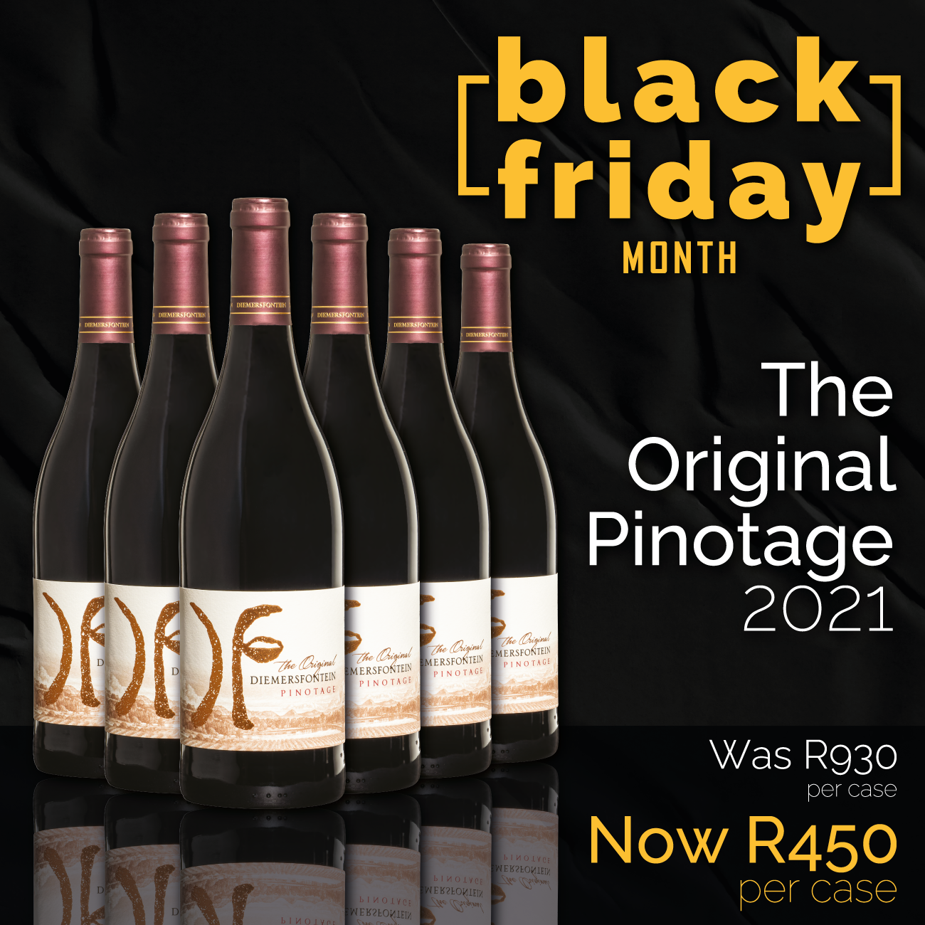 Featured image for “BLACK FRIDAY MONTH<br>THE ORIGINAL PINOTAGE 2021<br>– SOLD OUT –”