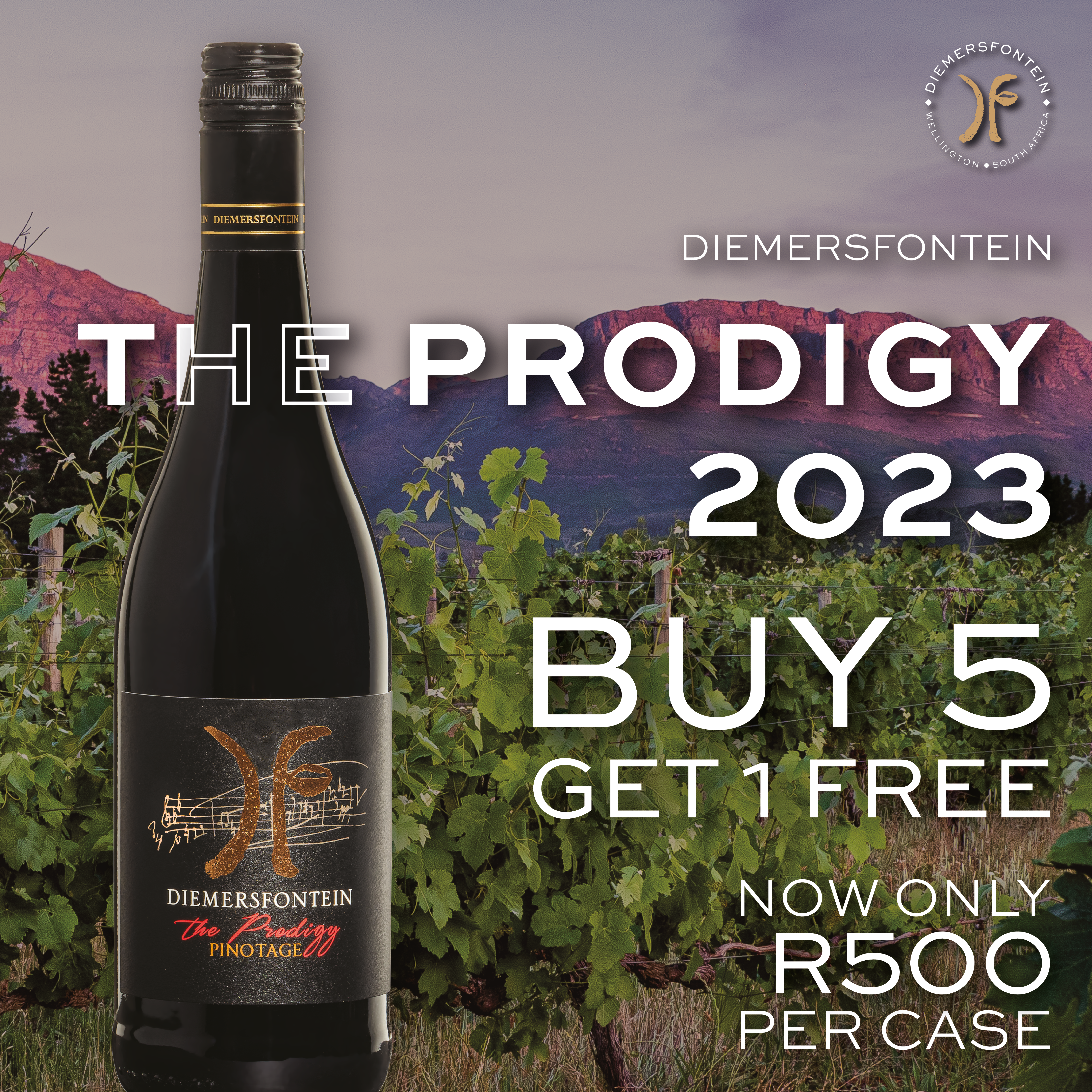 Featured image for “DIEMERSFONTEIN THE PRODIGY PINOTAGE 2023”